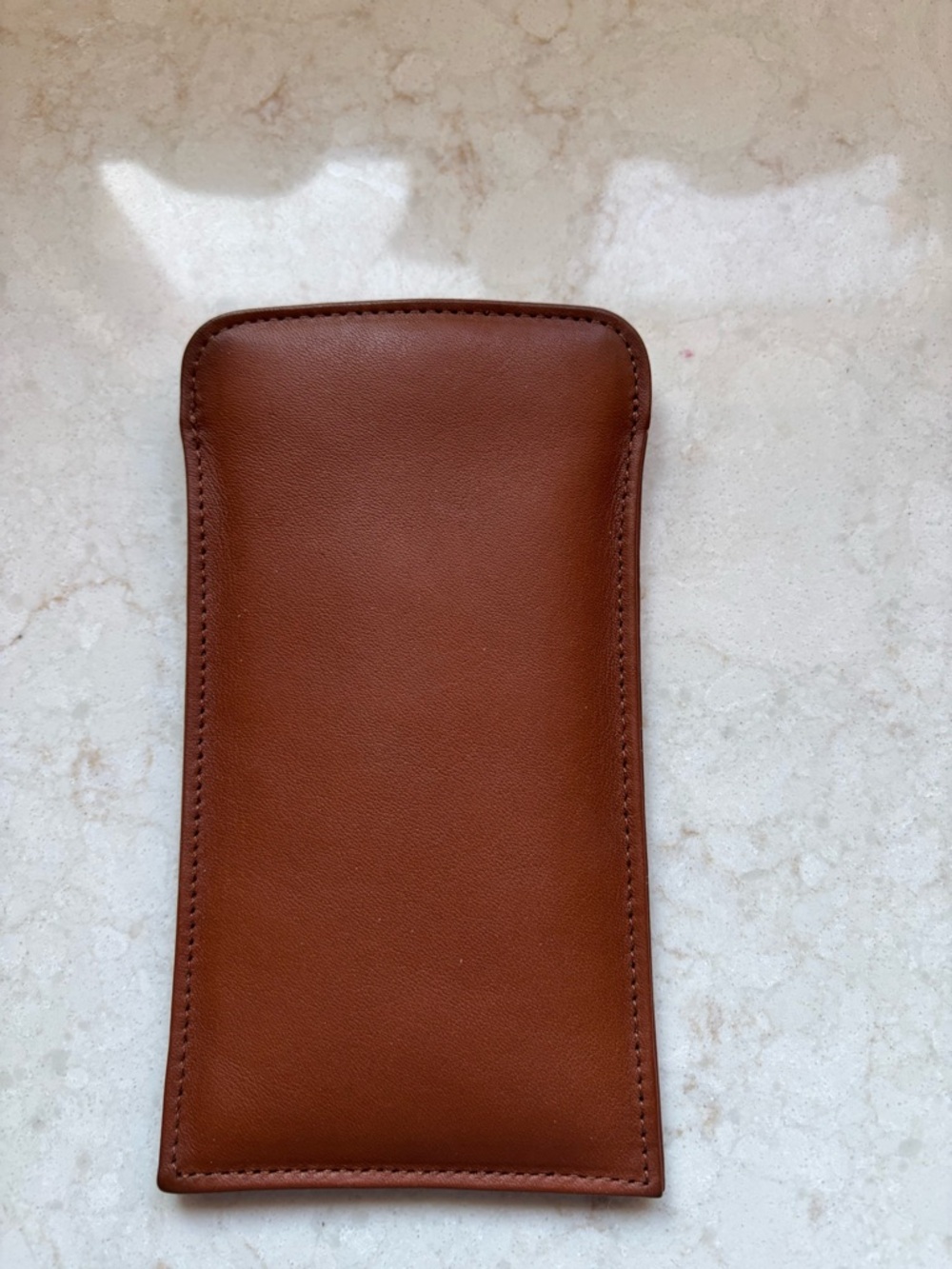 Coach Brown Leather Eyeglass Sleeve